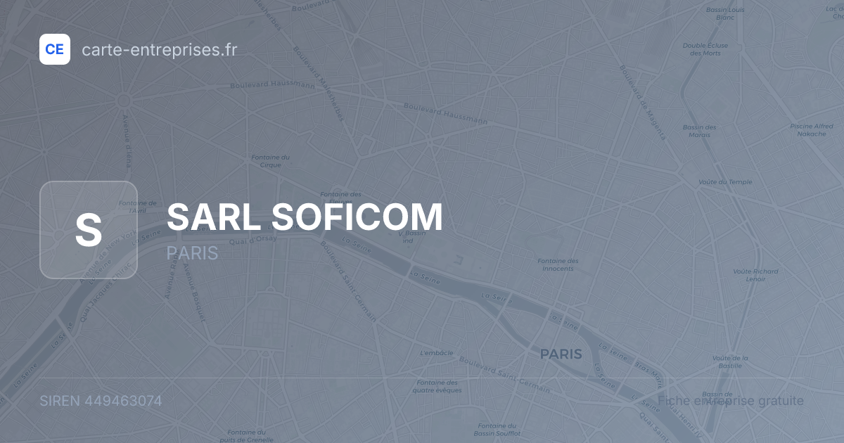 SARL SOFICOM — 449463074 — fiche entreprise
