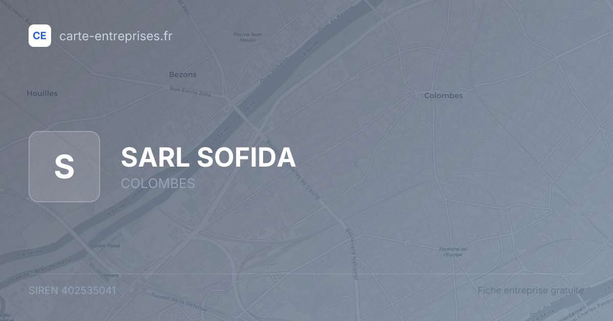 SARL SOFIDA — 402535041 — fiche entreprise