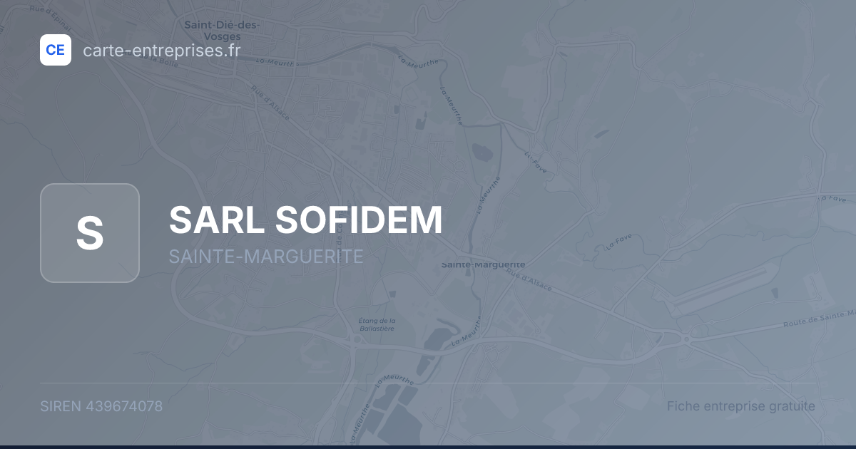 SARL SOFIDEM — 439674078 — fiche entreprise
