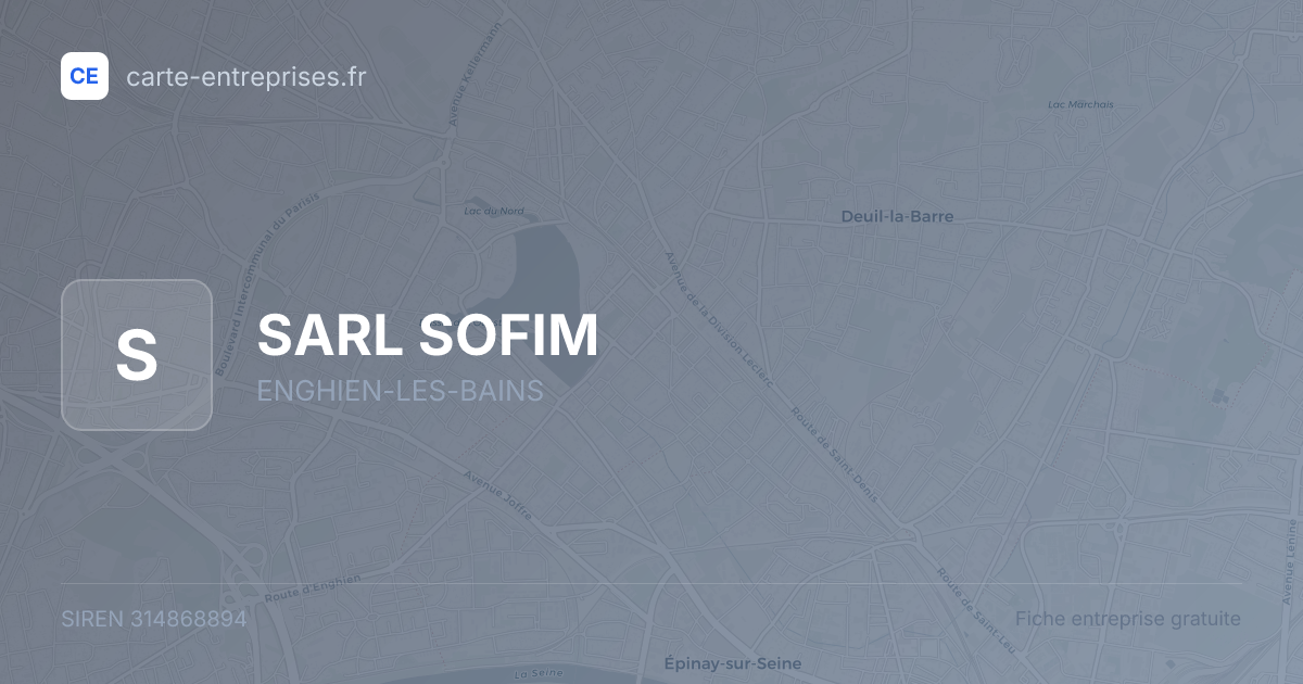SARL SOFIM — 314868894 — fiche entreprise
