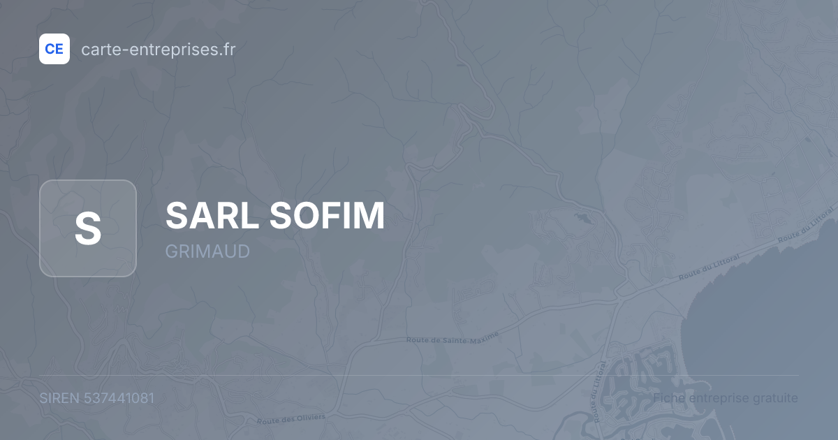 SARL SOFIM — 537441081 — fiche entreprise