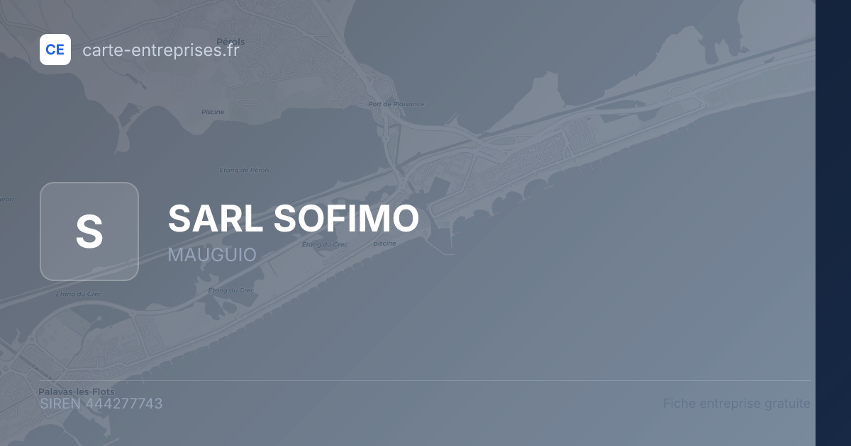 SARL SOFIMO — 444277743 — fiche entreprise