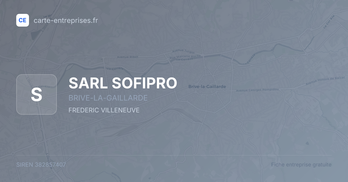 SARL SOFIPRO — 382857407 — fiche entreprise