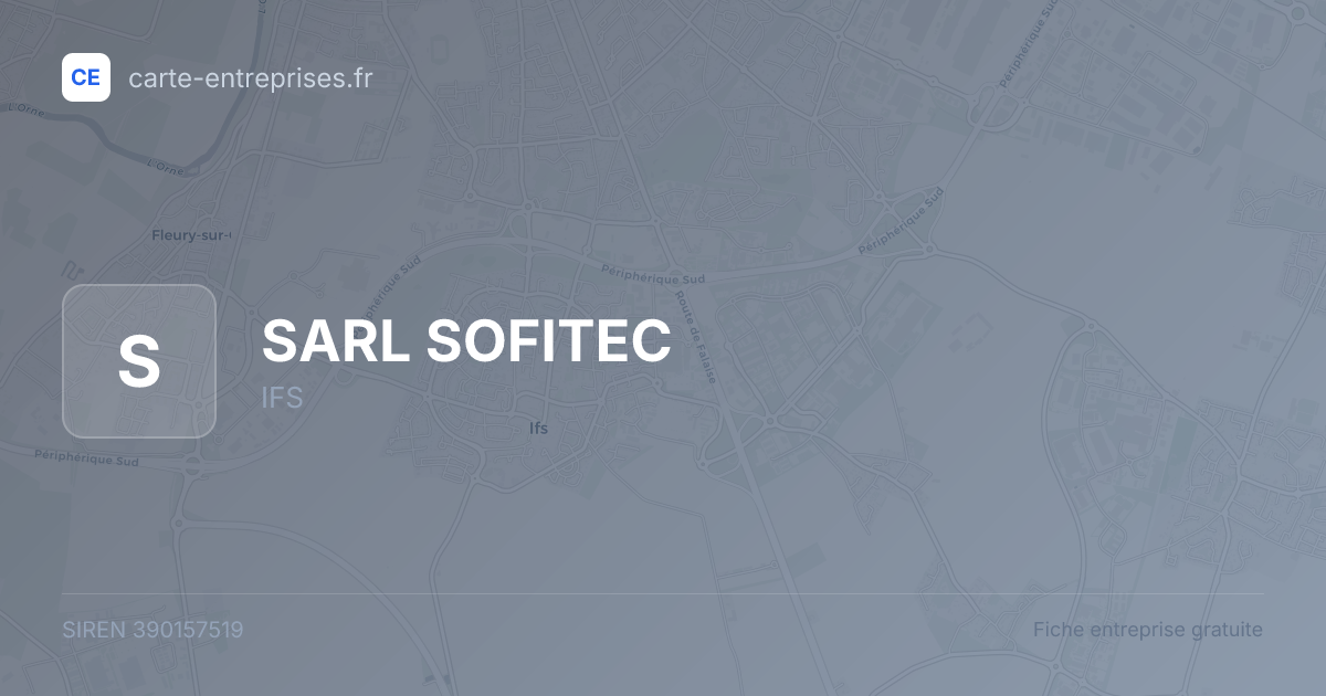 SARL SOFITEC — 390157519 — fiche entreprise