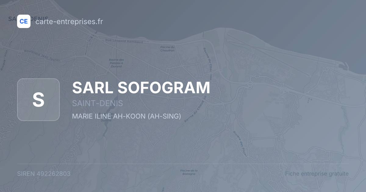SARL SOFOGRAM — 492262803 — fiche entreprise
