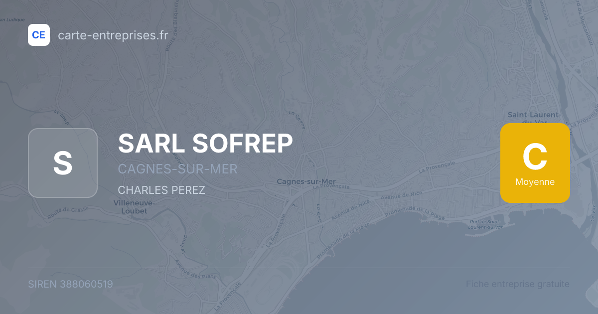 SARL SOFREP — 388060519 — fiche entreprise