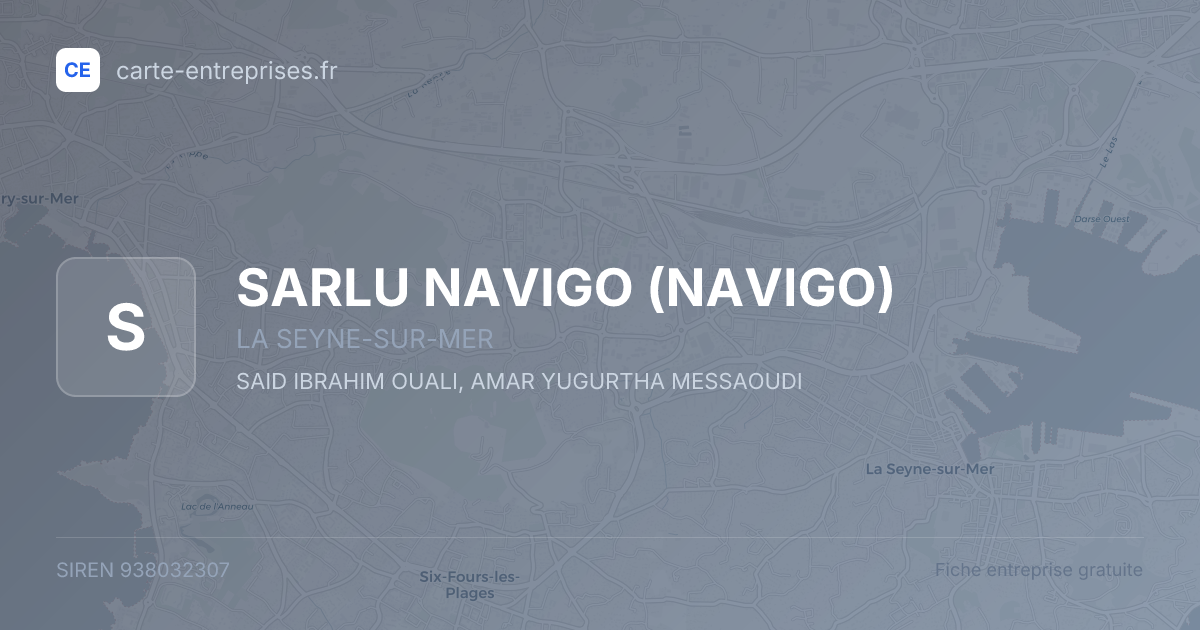 SARLU NAVIGO (NAVIGO) — 938032307 — fiche entreprise
