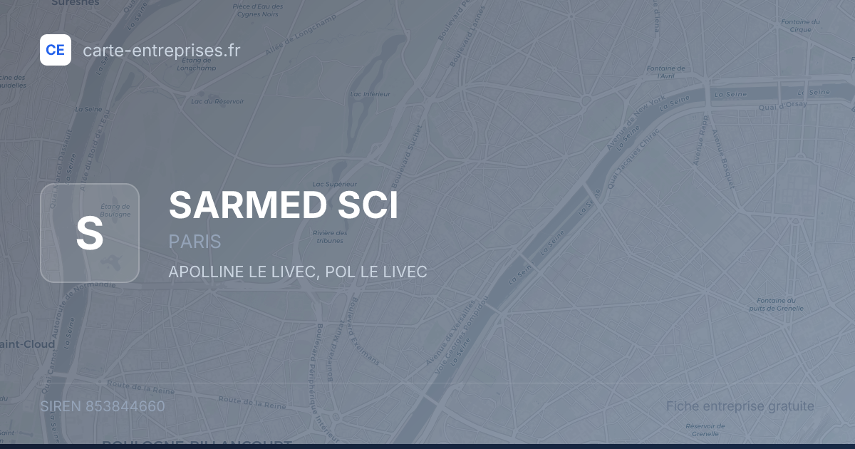 SARMED SCI — 853844660 — fiche entreprise