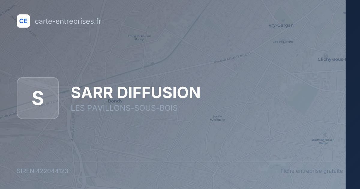 SARR DIFFUSION — 422044123 — fiche entreprise