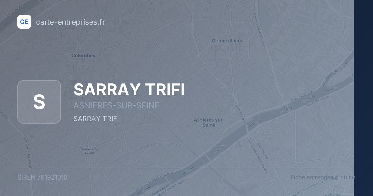 SARRAY TRIFI — 791921018 — fiche entreprise