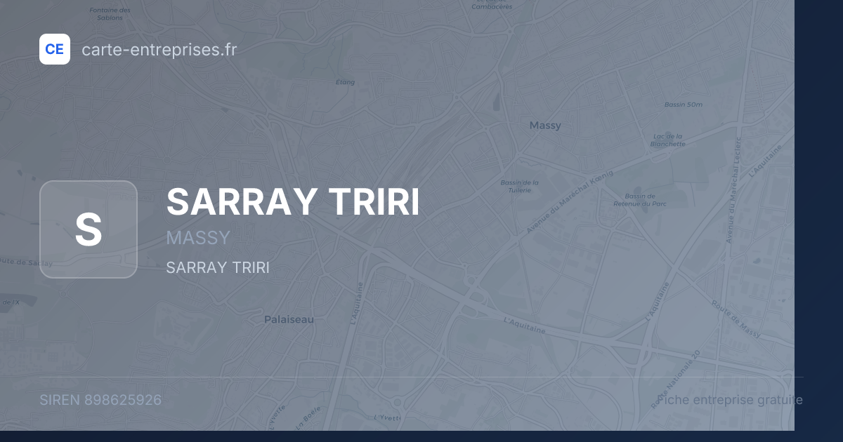 SARRAY TRIRI — 898625926 — fiche entreprise
