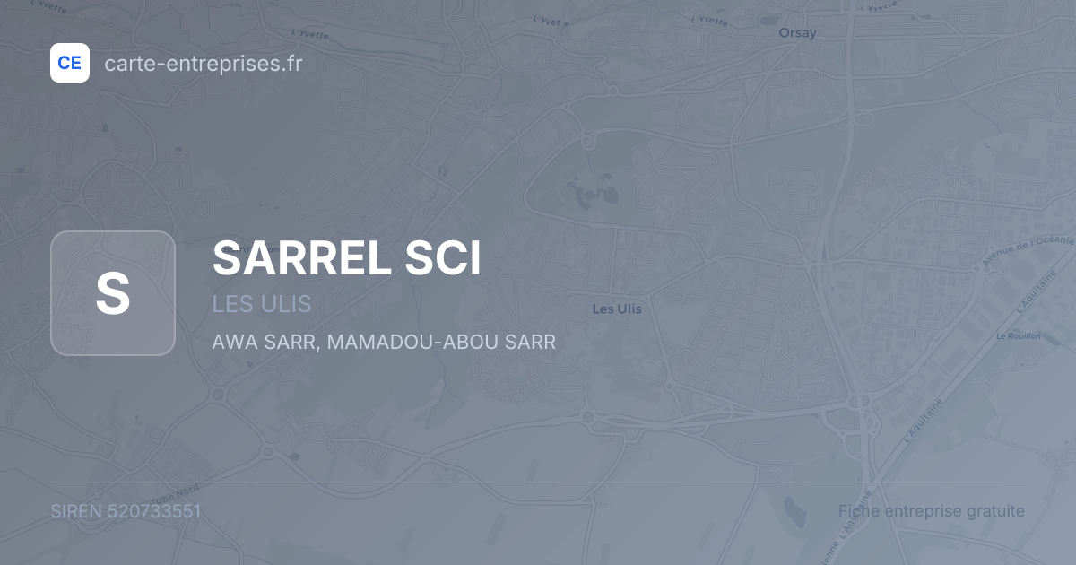 SARREL SCI — 520733551 — fiche entreprise