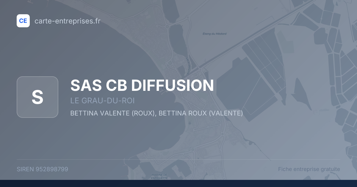 SAS CB DIFFUSION — 952898799 — fiche entreprise
