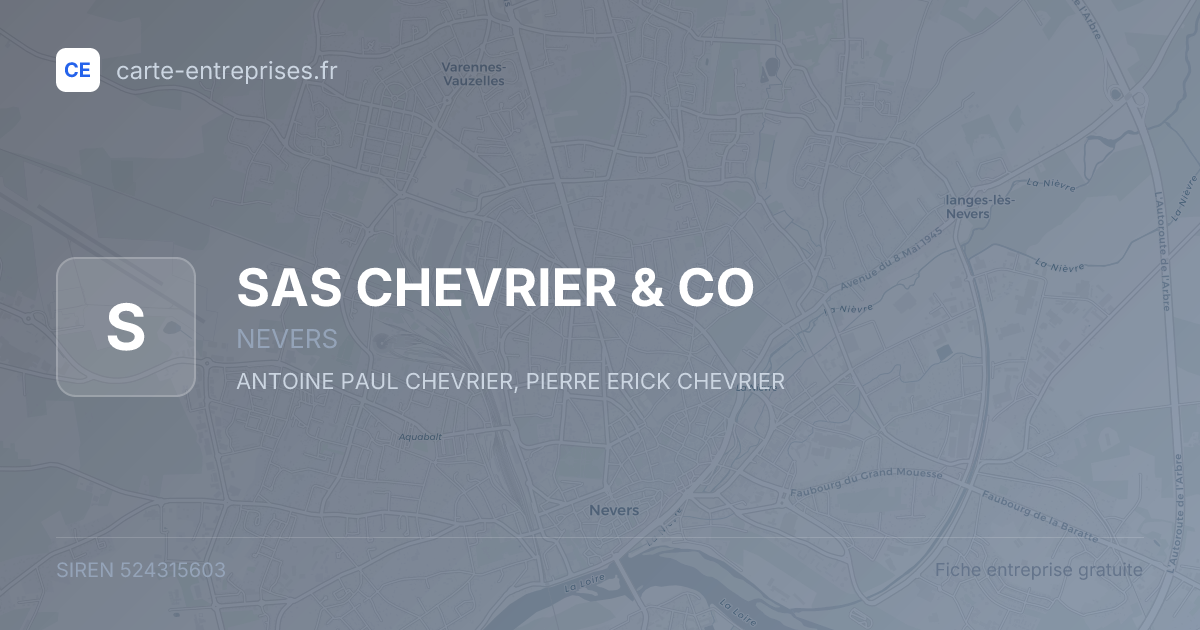 SAS CHEVRIER & CO — 524315603 — fiche entreprise