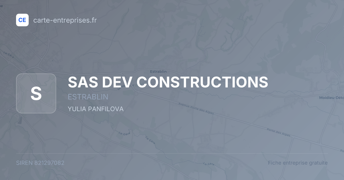 SAS DEV CONSTRUCTIONS — 821297082 — fiche entreprise