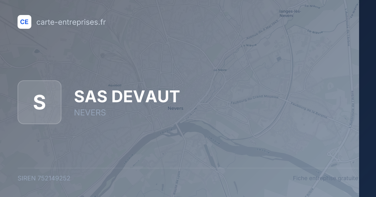 SAS DEVAUT — 752149252 — fiche entreprise