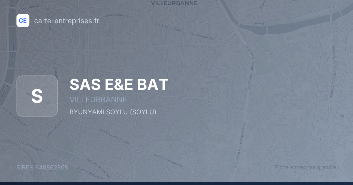 SAS E&E BAT — 848862868 — fiche entreprise