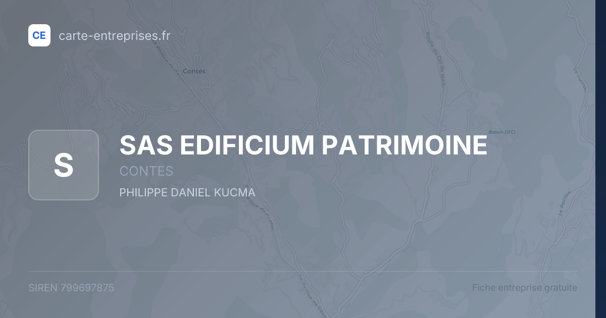 SAS EDIFICIUM PATRIMOINE — 799697875 — fiche entreprise