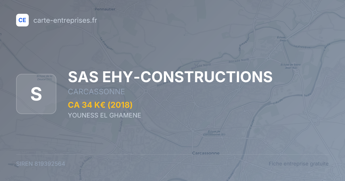 SAS EHY-CONSTRUCTIONS — 819392564 — fiche entreprise