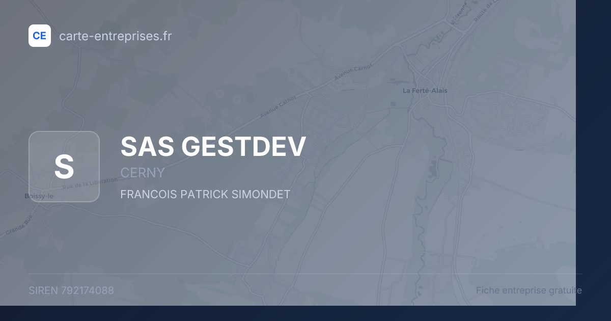 SAS GESTDEV — 792174088 — fiche entreprise