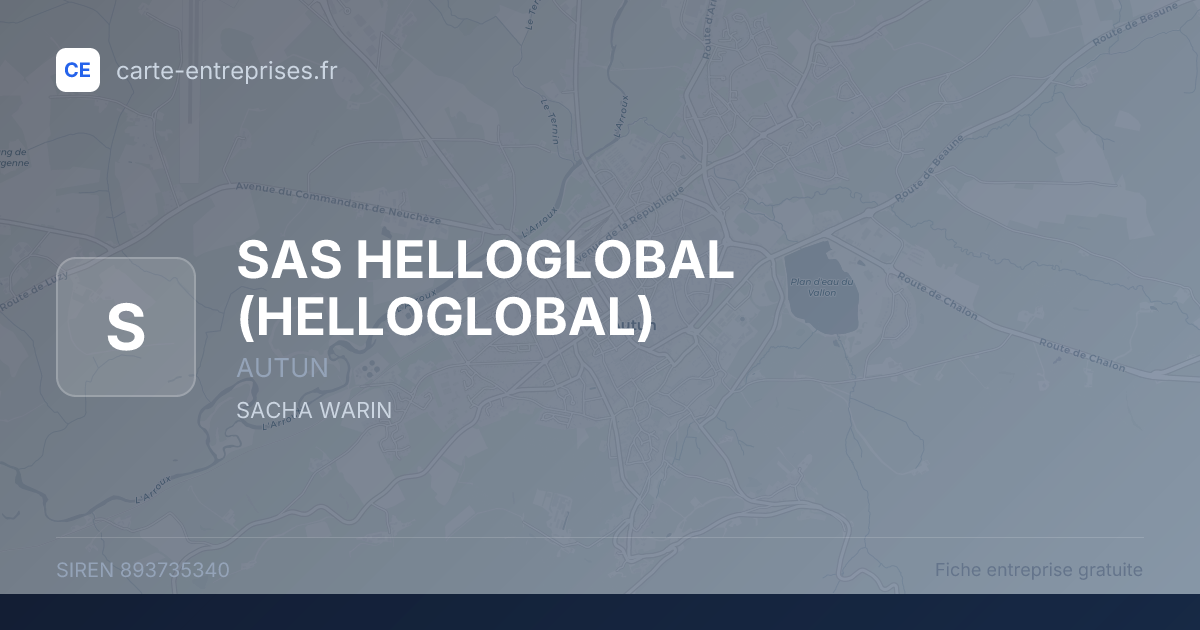 SAS HELLOGLOBAL (HELLOGLOBAL) — 893735340 — fiche entreprise