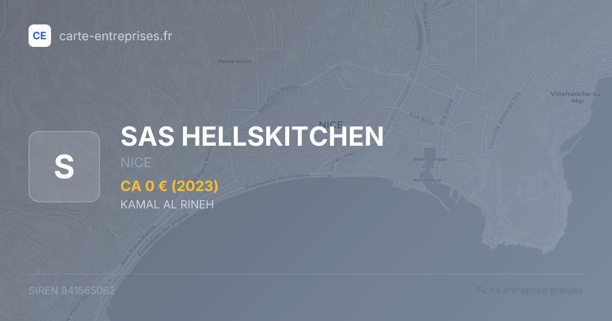 SAS HELLSKITCHEN — 841565062 — fiche entreprise