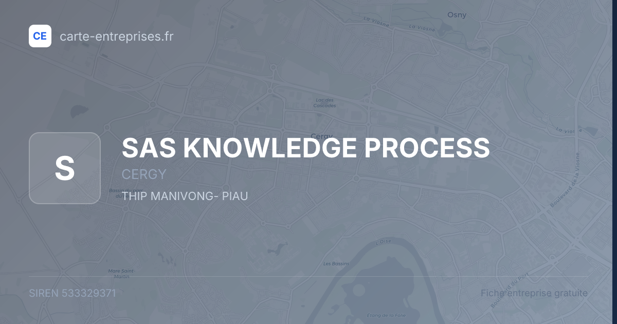SAS KNOWLEDGE PROCESS — 533329371 — fiche entreprise