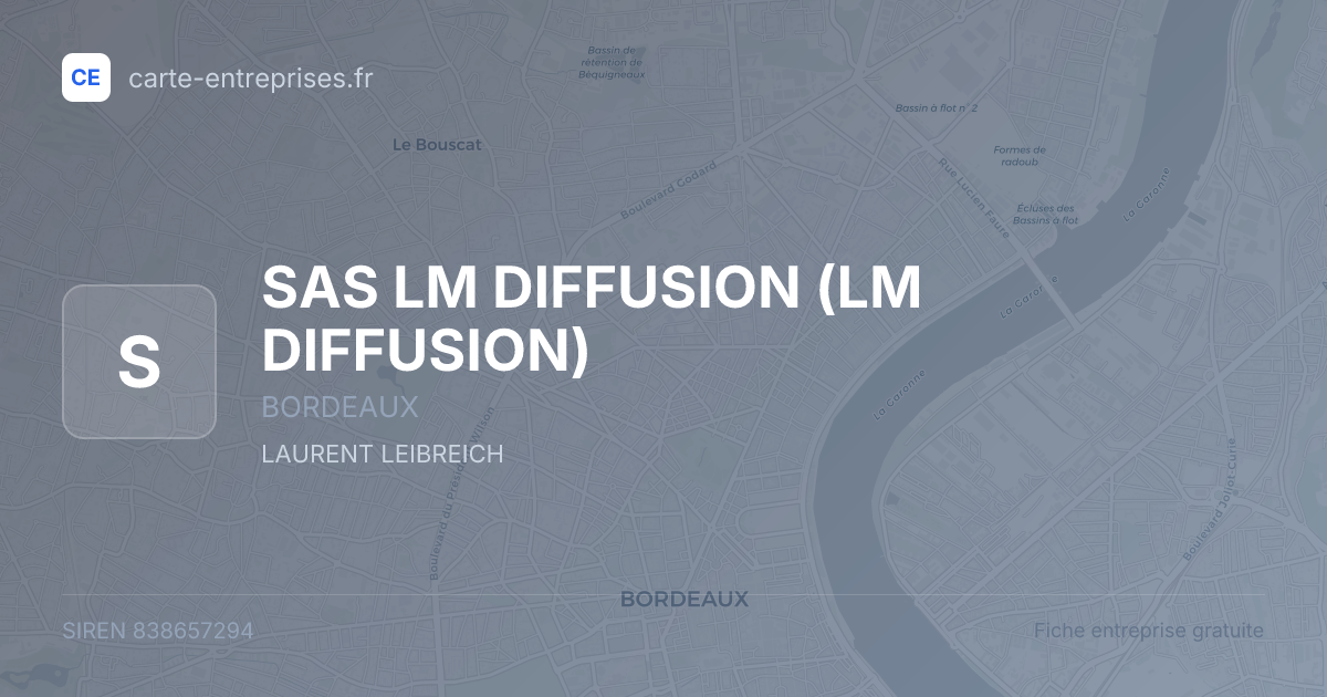 SAS LM DIFFUSION (LM DIFFUSION) — 838657294 — fiche entreprise