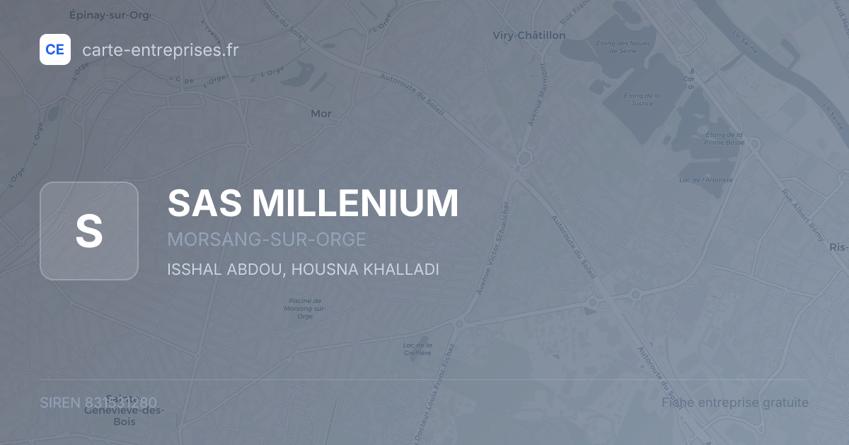 SAS MILLENIUM — 831531280 — fiche entreprise