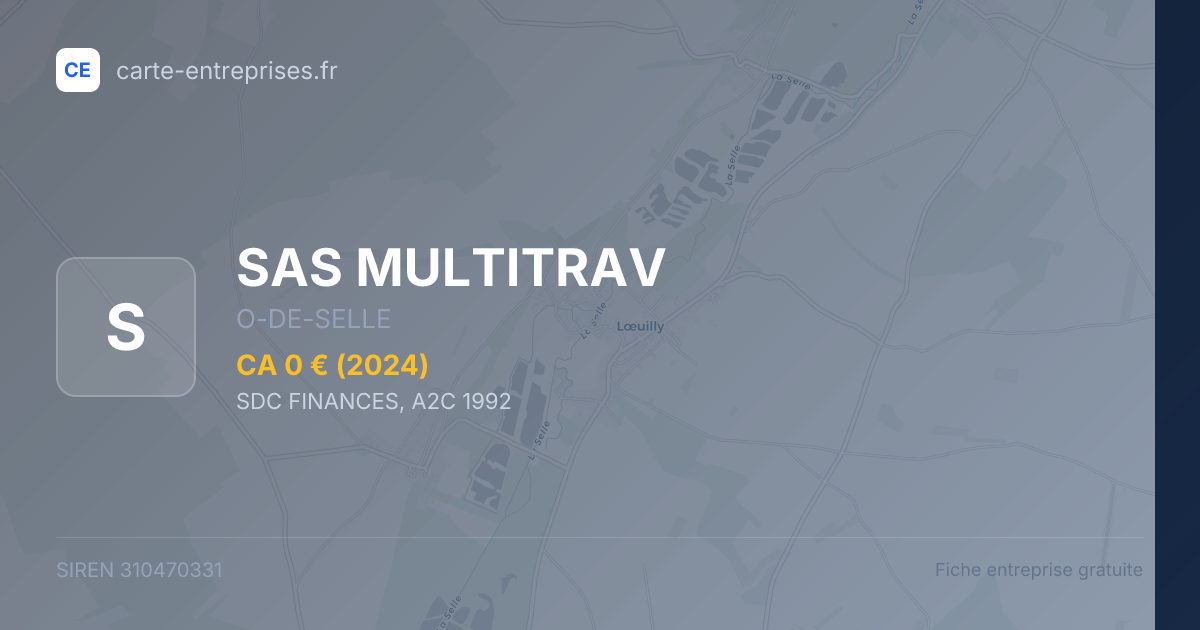 SAS MULTITRAV — 310470331 — fiche entreprise