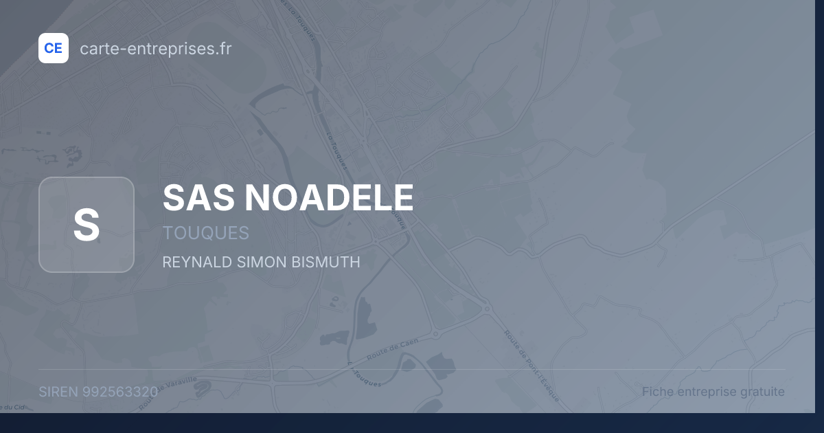 SAS NOADELE — 992563320 — fiche entreprise