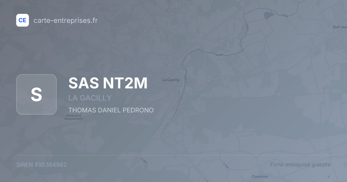 SAS NT2M — 895364982 — fiche entreprise