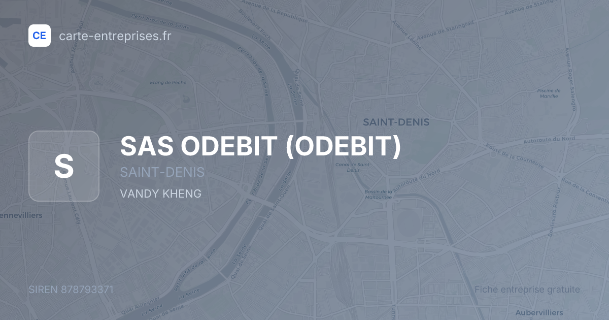 SAS ODEBIT (ODEBIT) — 878793371 — fiche entreprise