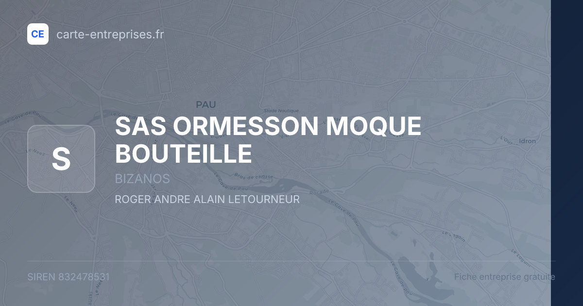 SAS ORMESSON MOQUE BOUTEILLE — 832478531 — fiche entreprise