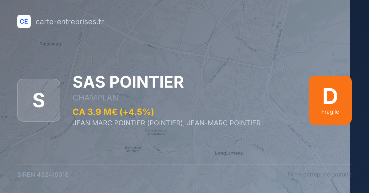 SAS POINTIER — 432419018 — fiche entreprise