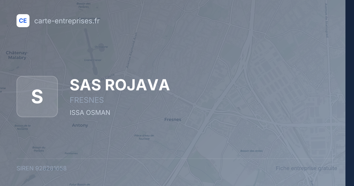 SAS ROJAVA — 928281658 — fiche entreprise