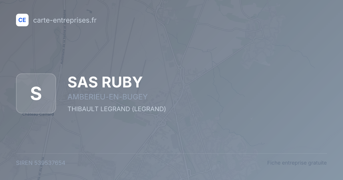 SAS RUBY — 539537654 — fiche entreprise