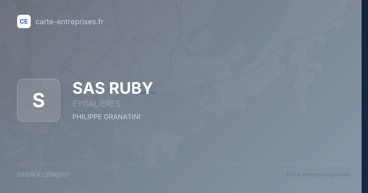 SAS RUBY — 933068991 — fiche entreprise