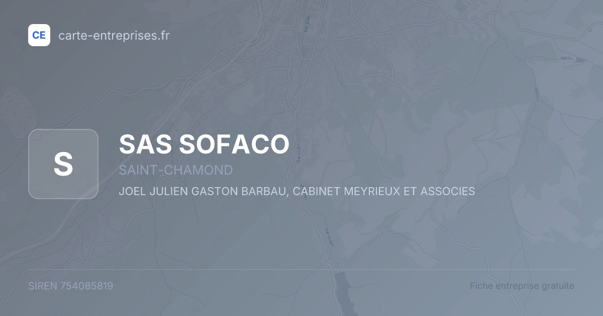 SAS SOFACO — 754085819 — fiche entreprise