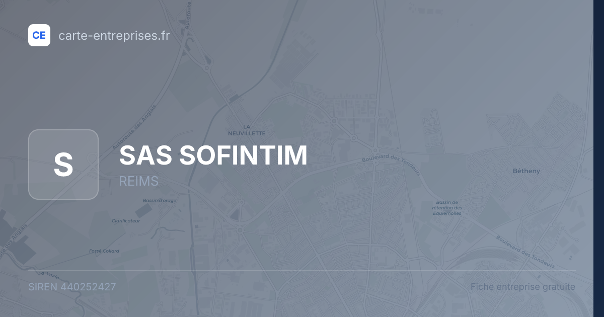 SAS SOFINTIM — 440252427 — fiche entreprise