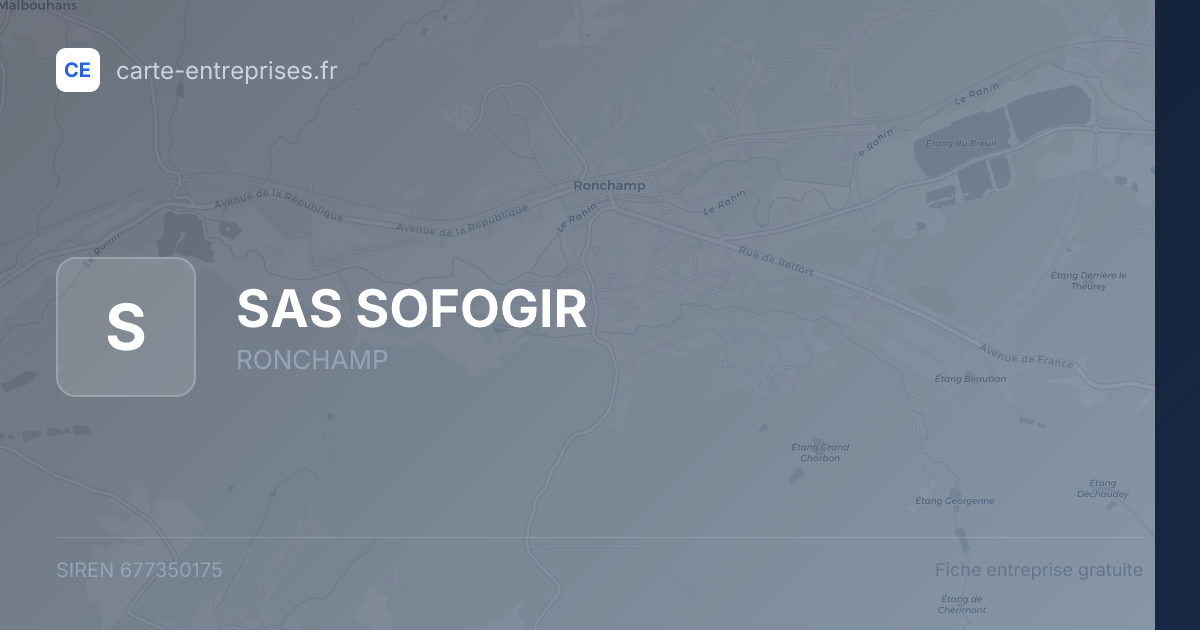 SAS SOFOGIR — 677350175 — fiche entreprise