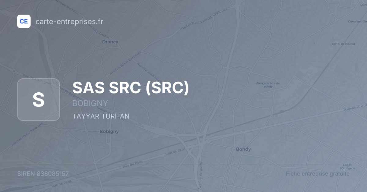 SAS SRC (SRC) — 838085157 — fiche entreprise