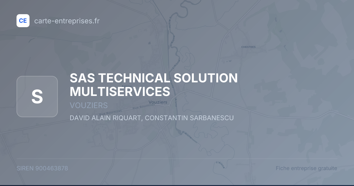 SAS TECHNICAL SOLUTION MULTISERVICES — 900463878 — fiche entreprise