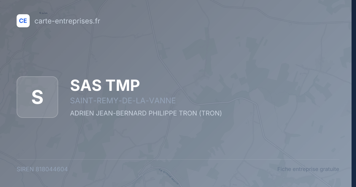 SAS TMP — 818044604 — fiche entreprise