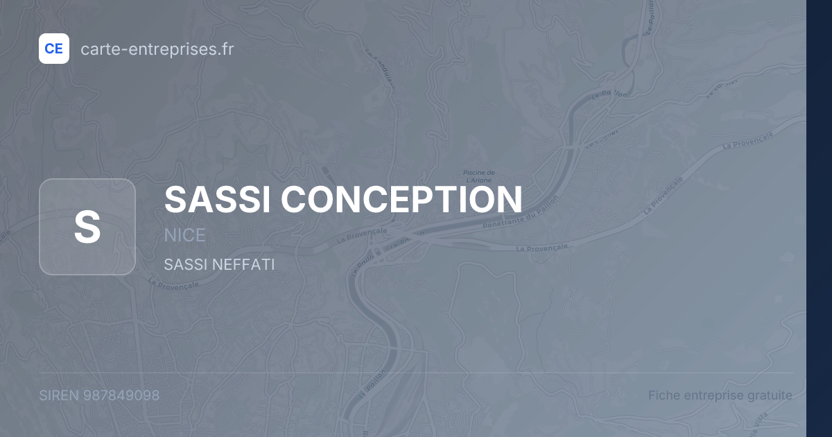 SASSI CONCEPTION — 987849098 — fiche entreprise