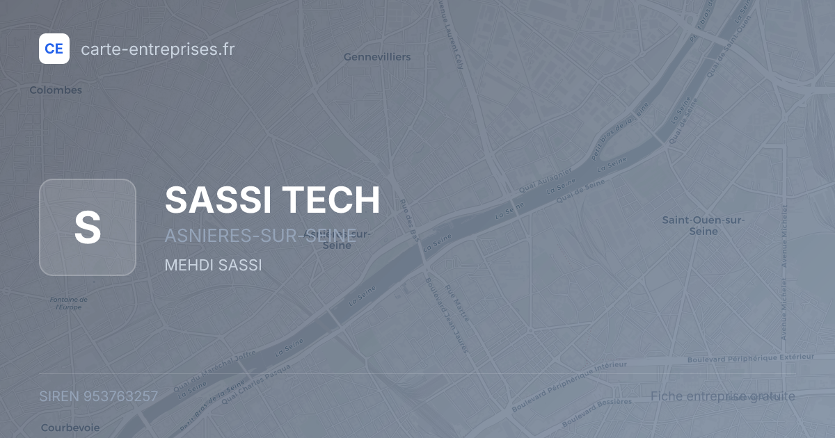 SASSI TECH — 953763257 — fiche entreprise