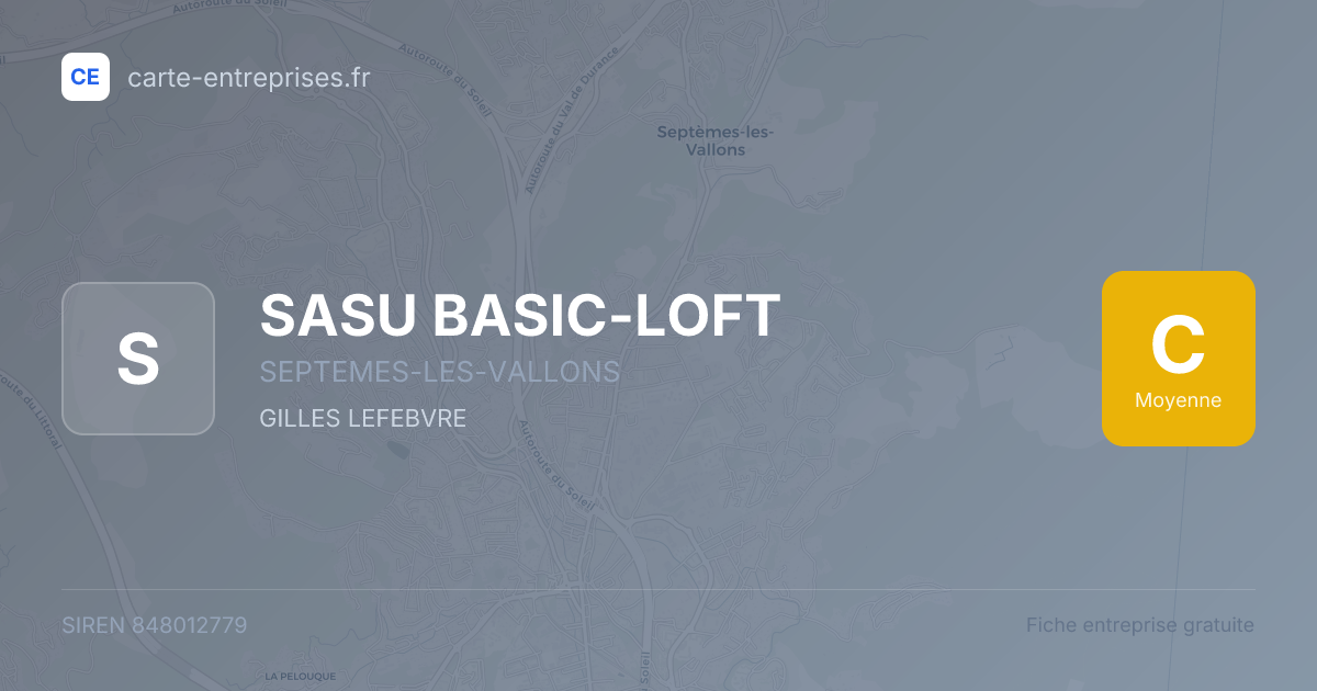SASU BASIC-LOFT — 848012779 — fiche entreprise