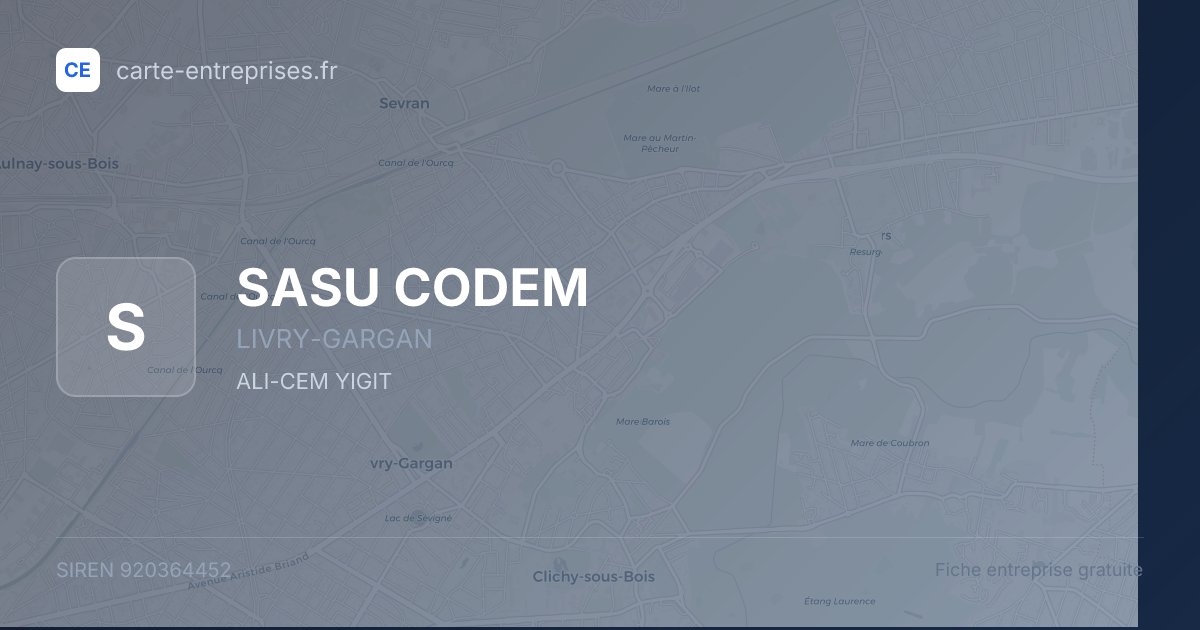 SASU CODEM — 920364452 — fiche entreprise