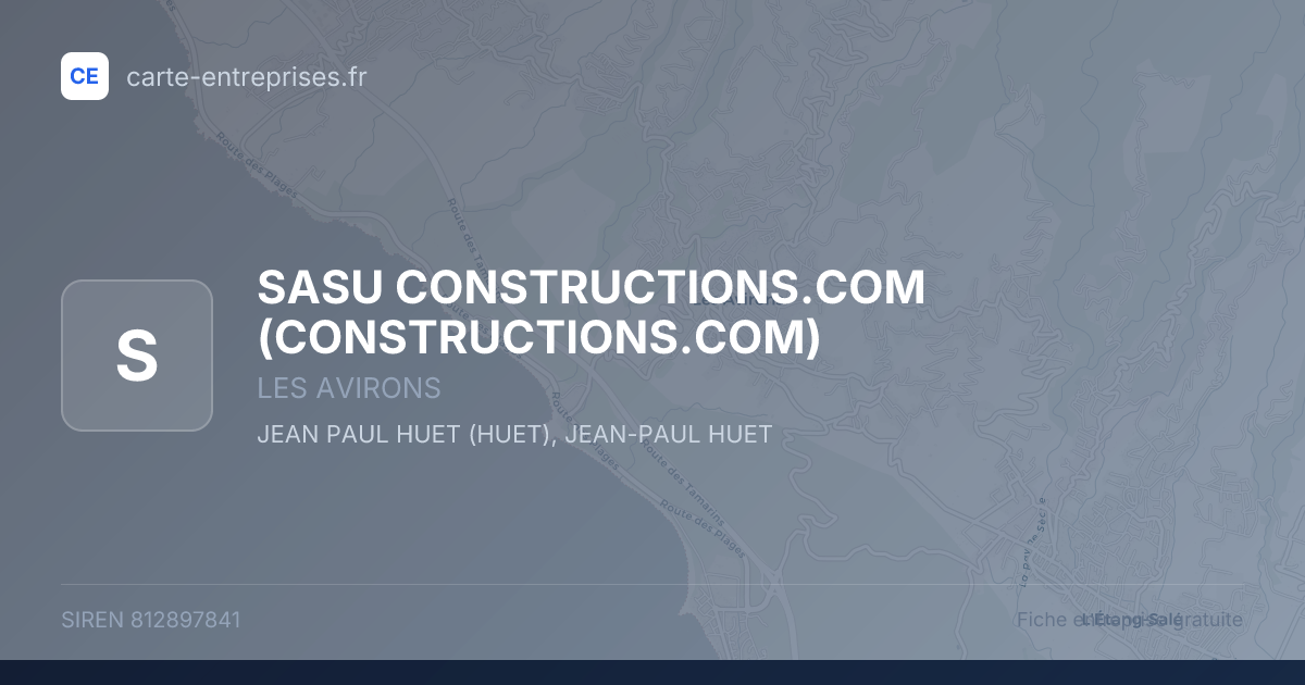 SASU CONSTRUCTIONS.COM (CONSTRUCTIONS.COM) — 812897841 — fiche entreprise