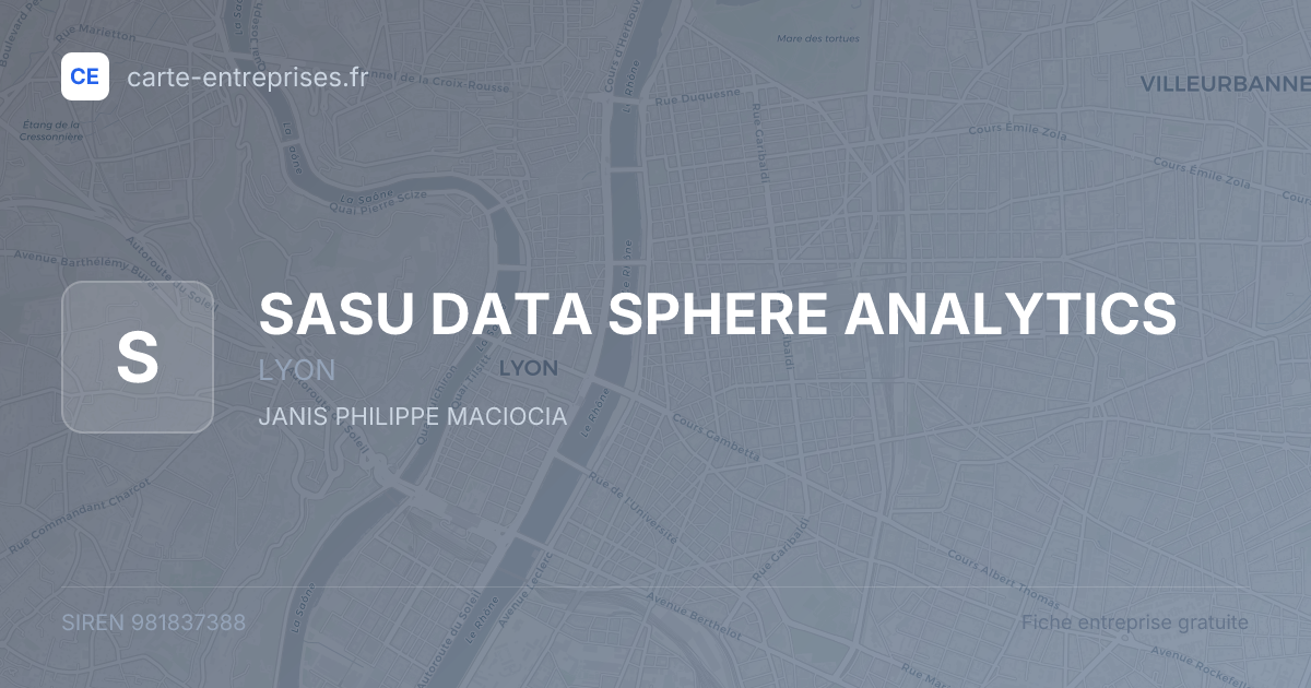 SASU DATA SPHERE ANALYTICS — 981837388 — fiche entreprise